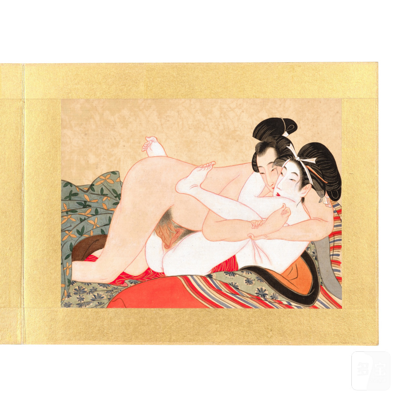 An album of twelve Japanese erotic paintings, Edo period, late 19th century | 江戶時期 十九世紀晚期 風俗畫一冊十二幅 - 图8